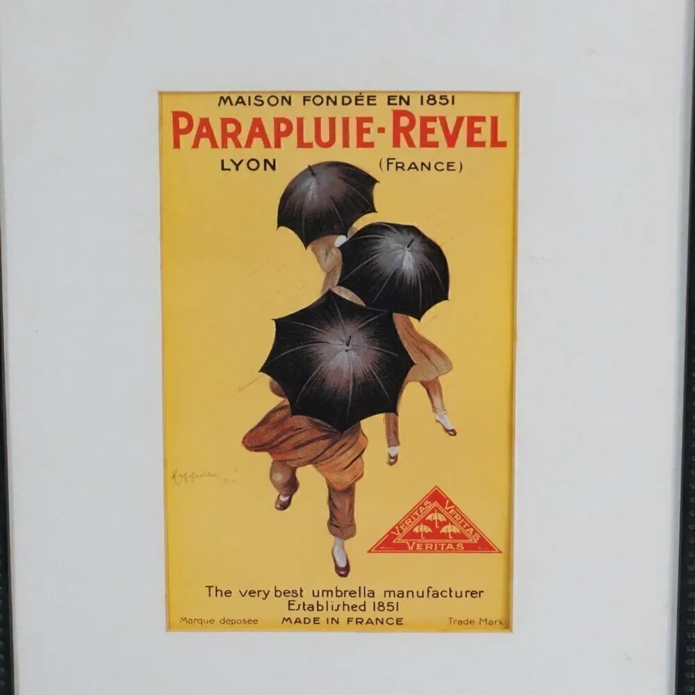 Vintage Print Picture Umbrella Ad Leonetto Cappiello Parapluie Revel Parasolier